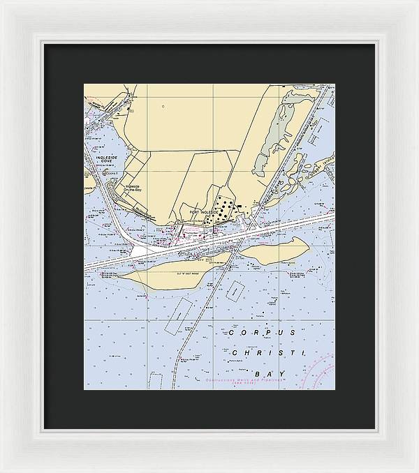 Ingleside-texas Nautical Chart - Framed Print