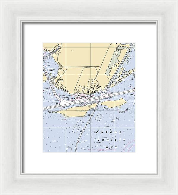 Ingleside-texas Nautical Chart - Framed Print