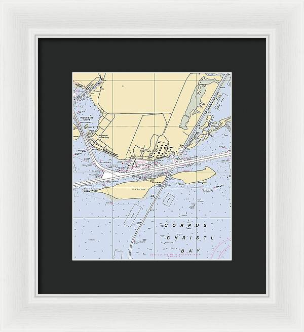 Ingleside-texas Nautical Chart - Framed Print