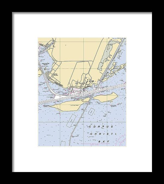 Ingleside-texas Nautical Chart - Framed Print