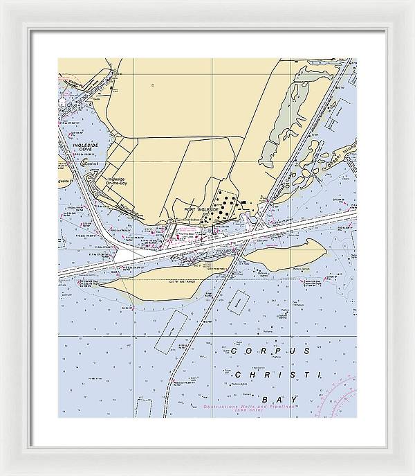 Ingleside-texas Nautical Chart - Framed Print