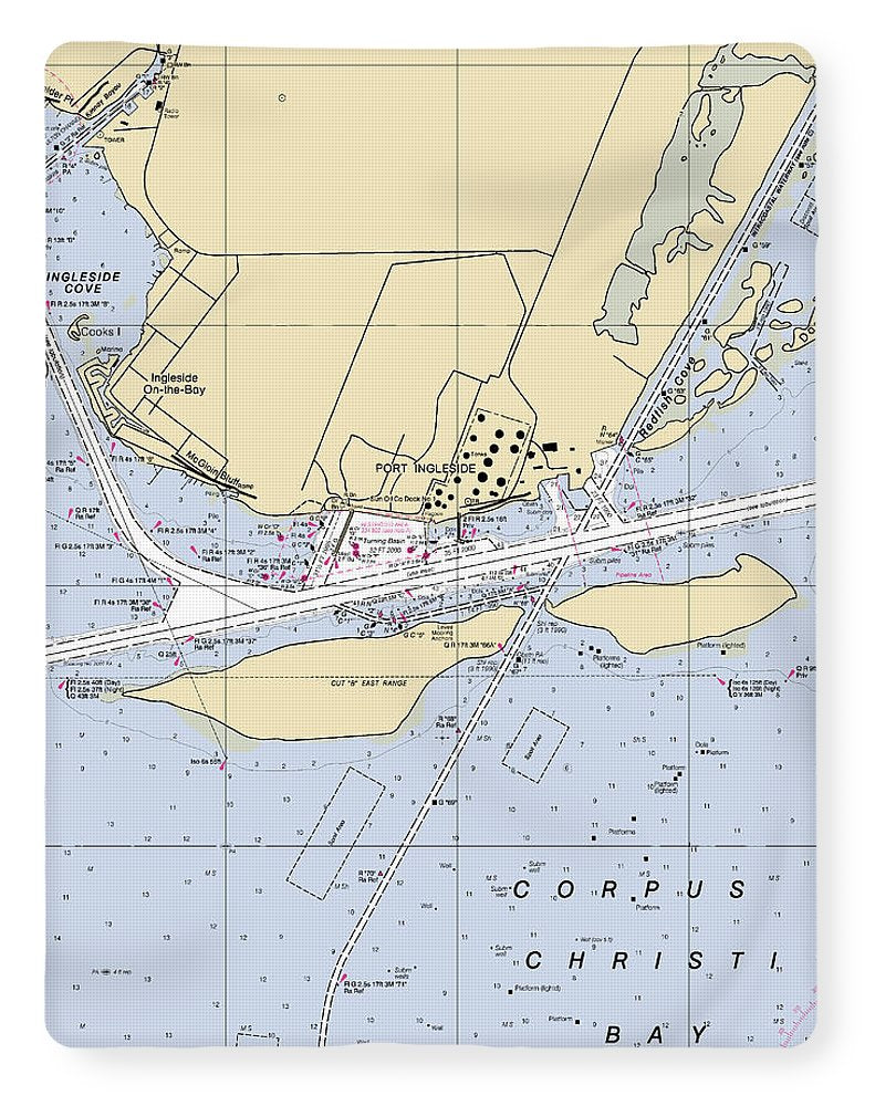 Ingleside-texas Nautical Chart - Blanket