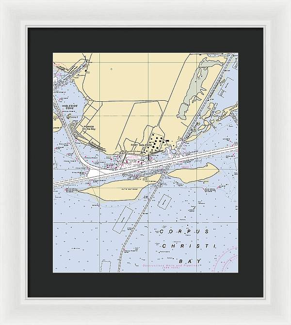 Ingleside-texas Nautical Chart - Framed Print