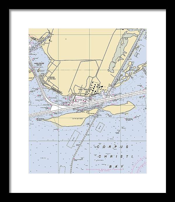 Ingleside-texas Nautical Chart - Framed Print