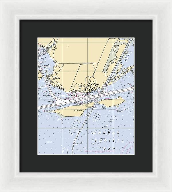 Ingleside-texas Nautical Chart - Framed Print