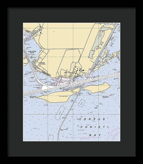 Ingleside-texas Nautical Chart - Framed Print