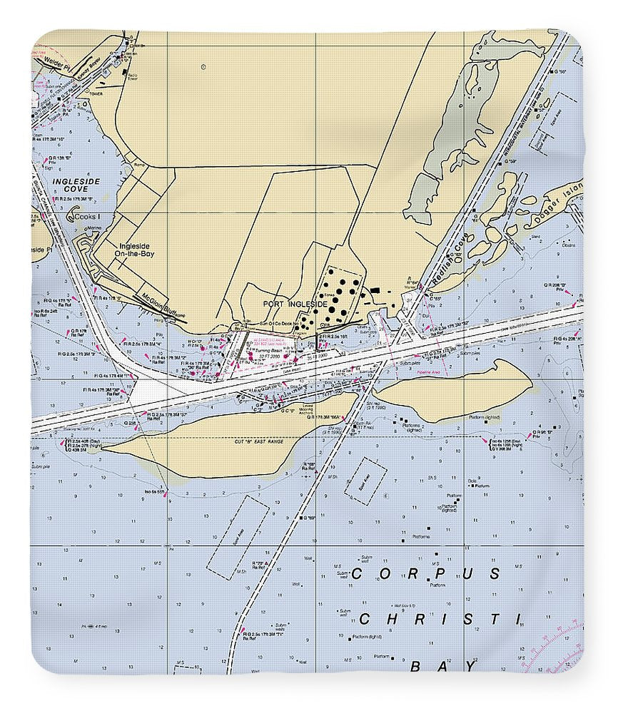 Ingleside-texas Nautical Chart - Blanket