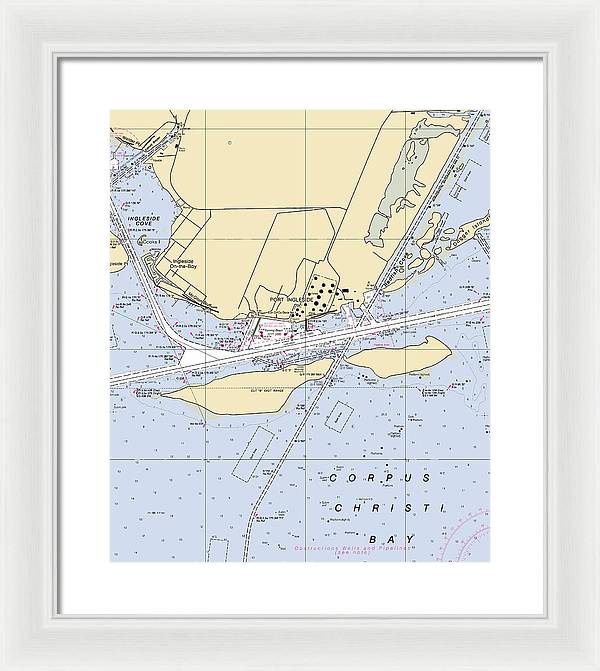 Ingleside-texas Nautical Chart - Framed Print