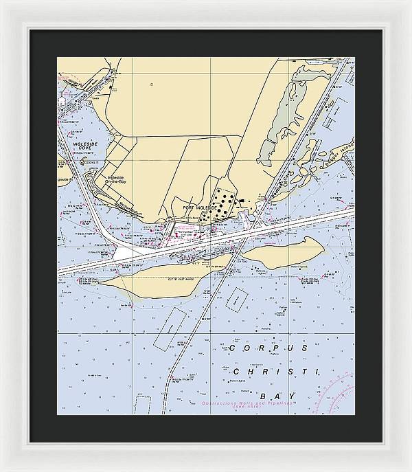 Ingleside-texas Nautical Chart - Framed Print