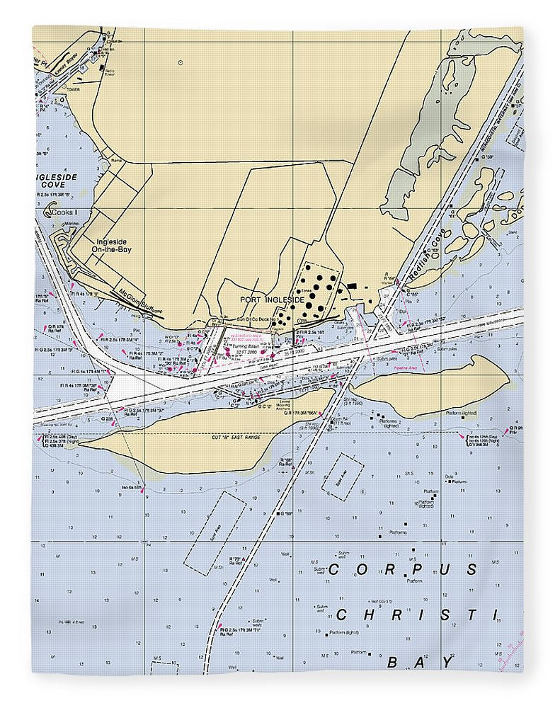 Ingleside-texas Nautical Chart - Blanket