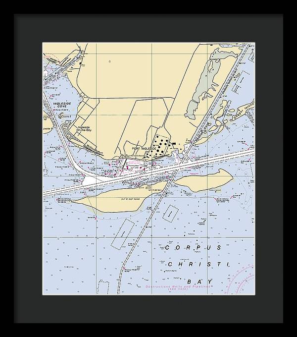 Ingleside-texas Nautical Chart - Framed Print