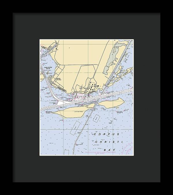 Ingleside-texas Nautical Chart - Framed Print