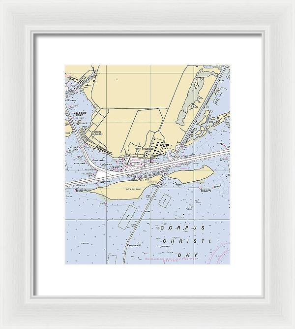 Ingleside-texas Nautical Chart - Framed Print