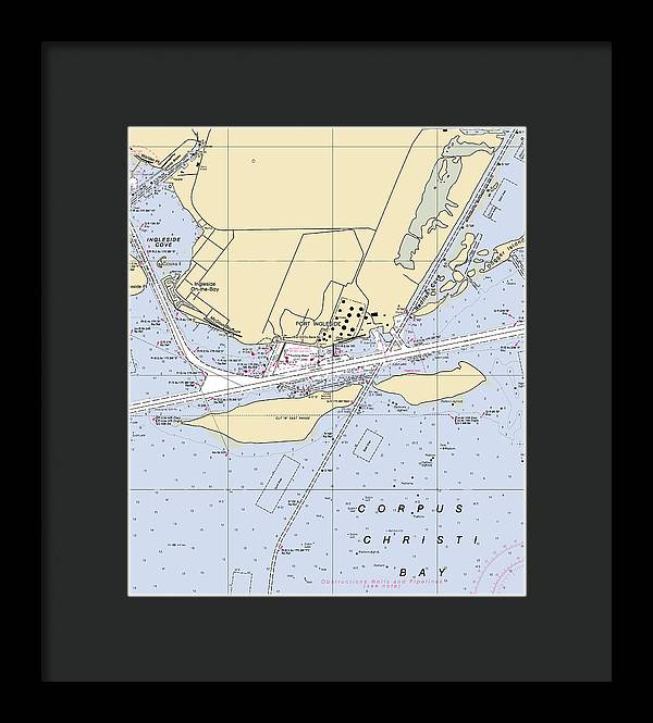 Ingleside-texas Nautical Chart - Framed Print