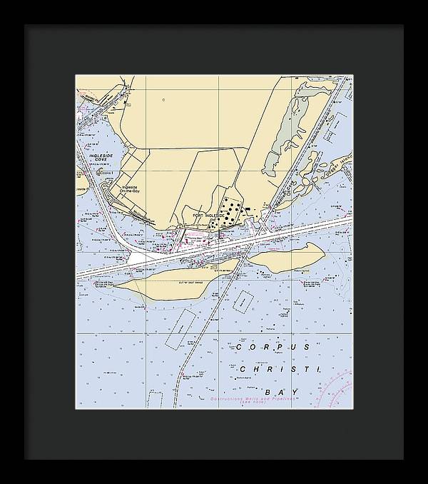 Ingleside-texas Nautical Chart - Framed Print