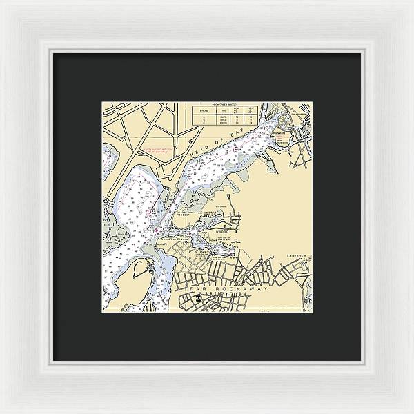 Inwood-new York Nautical Chart - Framed Print