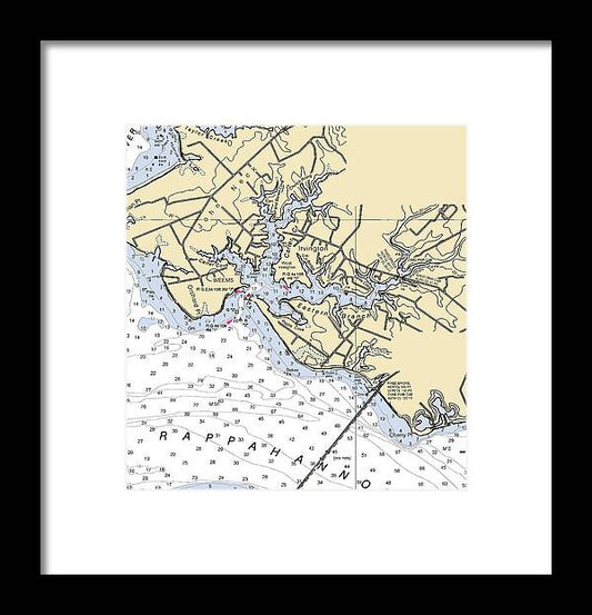 A beuatiful Framed Print of the Irvington-Virginia Nautical Chart by SeaKoast