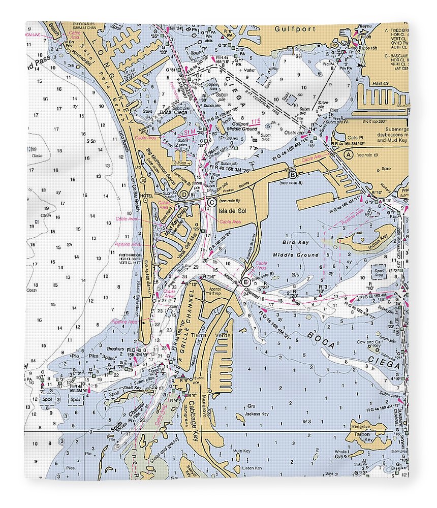 Isla Del Sol  Florida Nautical Chart _V2 Blanket