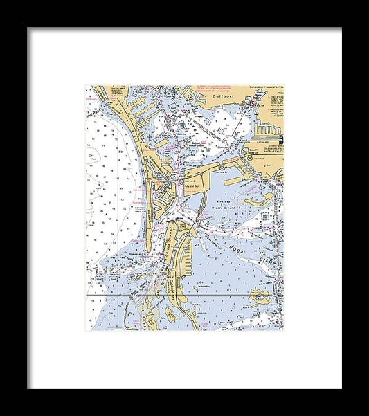 Isla Del Sol -florida Nautical Chart _v2 - Framed Print