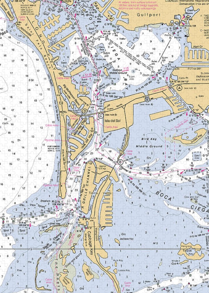 Isla Del Sol -florida Nautical Chart _v2 - Puzzle