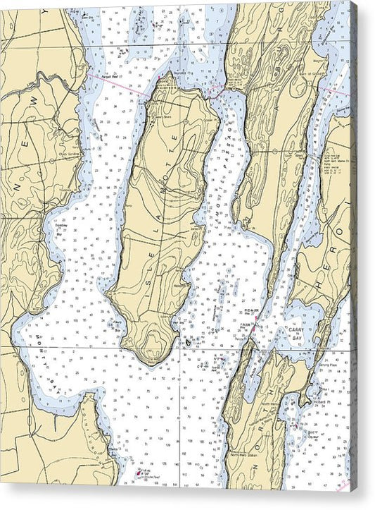 Isle La Motte-Lake Champlain  Nautical Chart  Acrylic Print