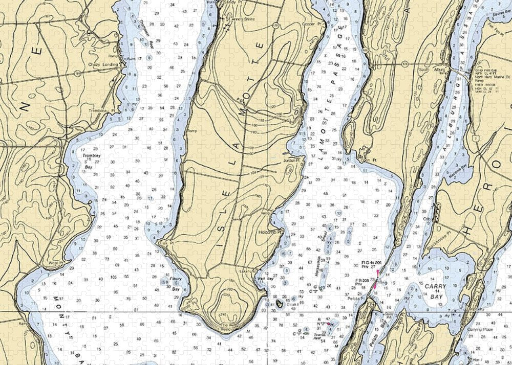 Isle La Motte-lake Champlain  Nautical Chart - Puzzle