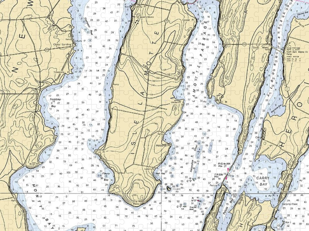 Isle La Motte Lake Champlain  Nautical Chart Puzzle