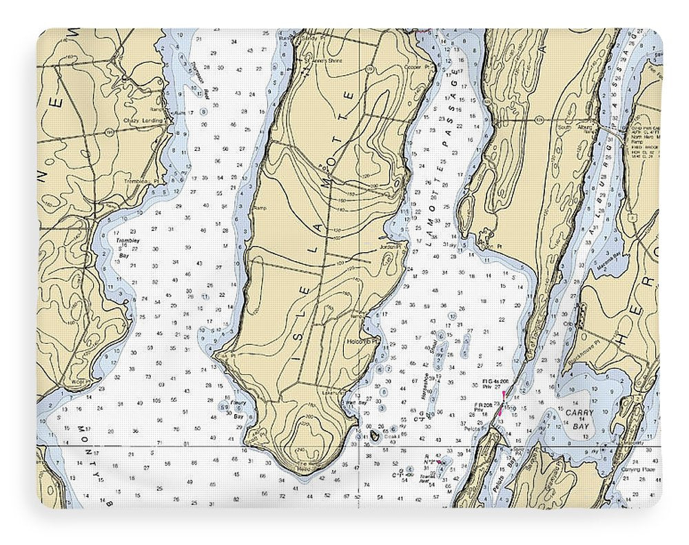 Isle La Motte-lake Champlain  Nautical Chart - Blanket
