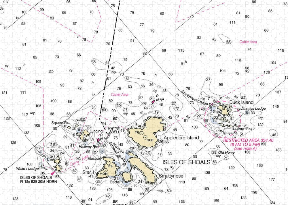 Isle Of Shoals-maine Nautical Chart - Puzzle