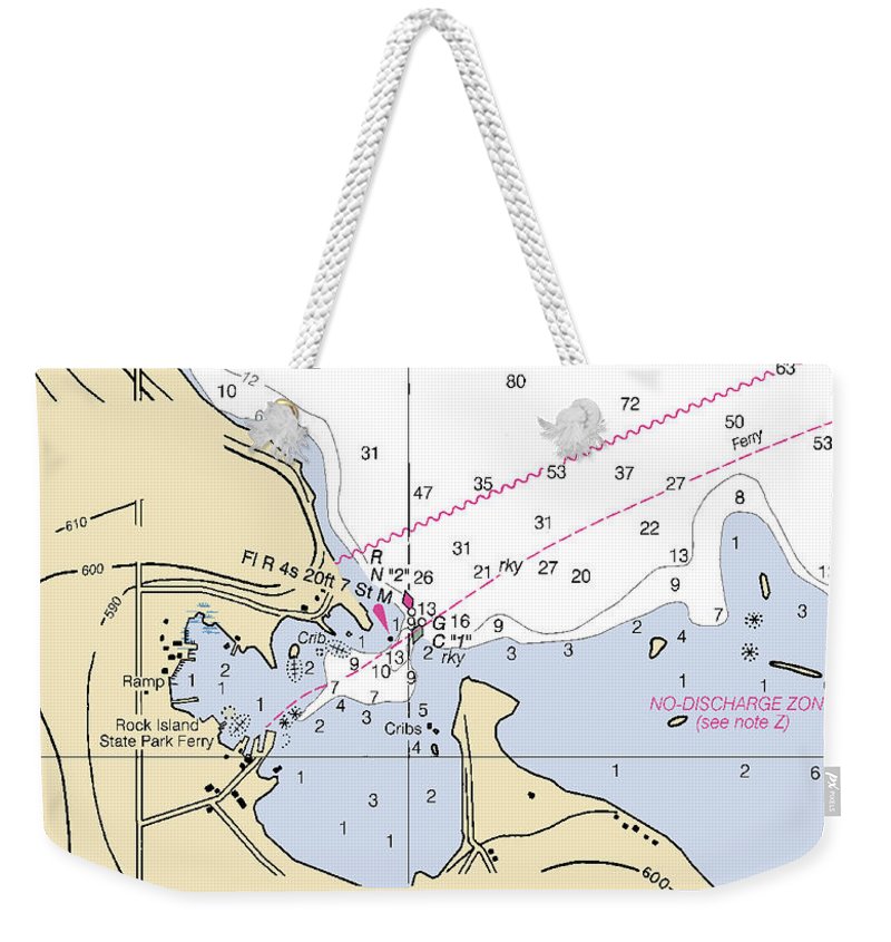 Jackson Harbor-lake Michigan Nautical Chart - Weekender Tote Bag