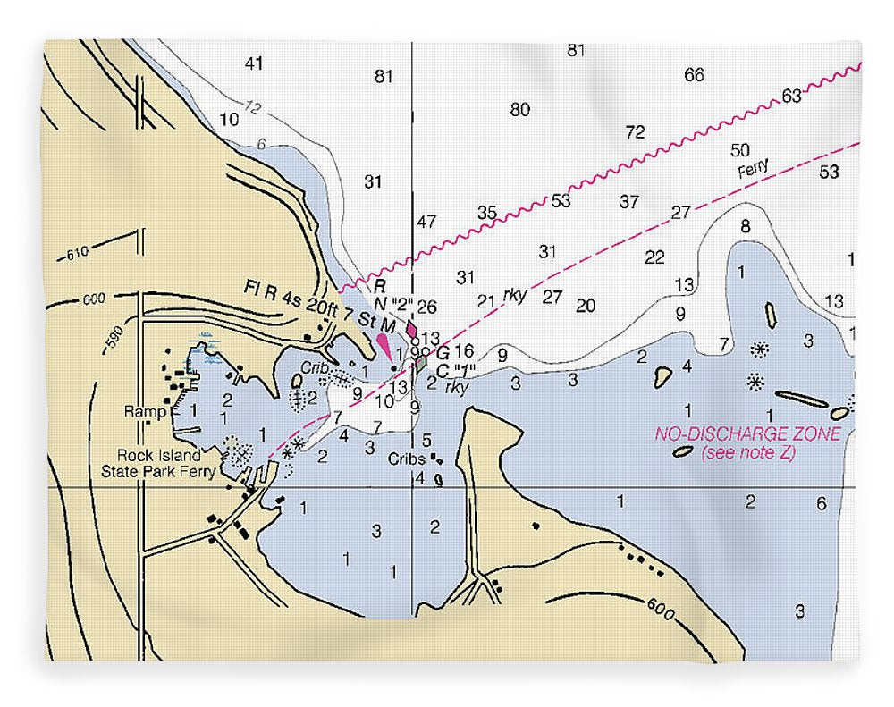 Jackson Harbor-lake Michigan Nautical Chart - Blanket