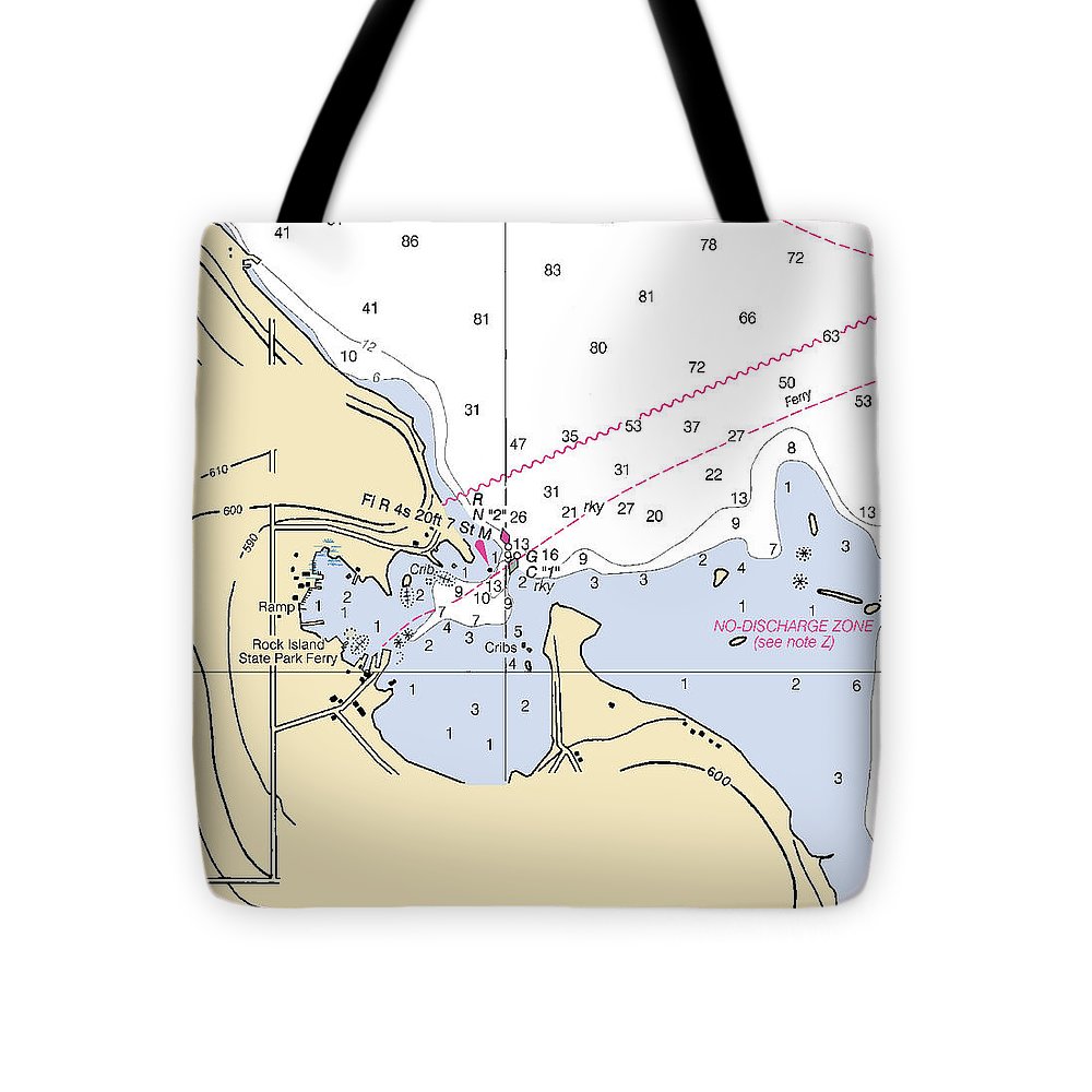 Jackson Harbor-lake Michigan Nautical Chart - Tote Bag