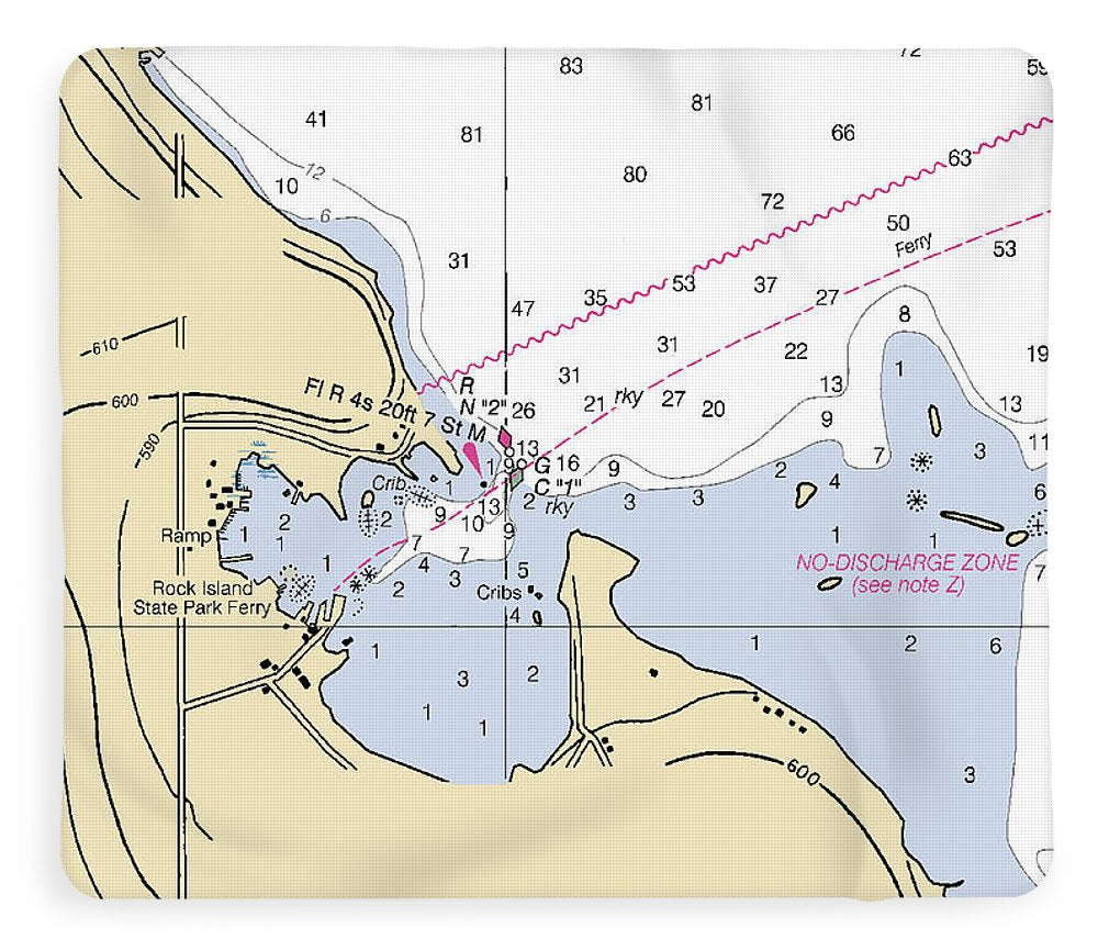 Jackson Harbor-lake Michigan Nautical Chart - Blanket