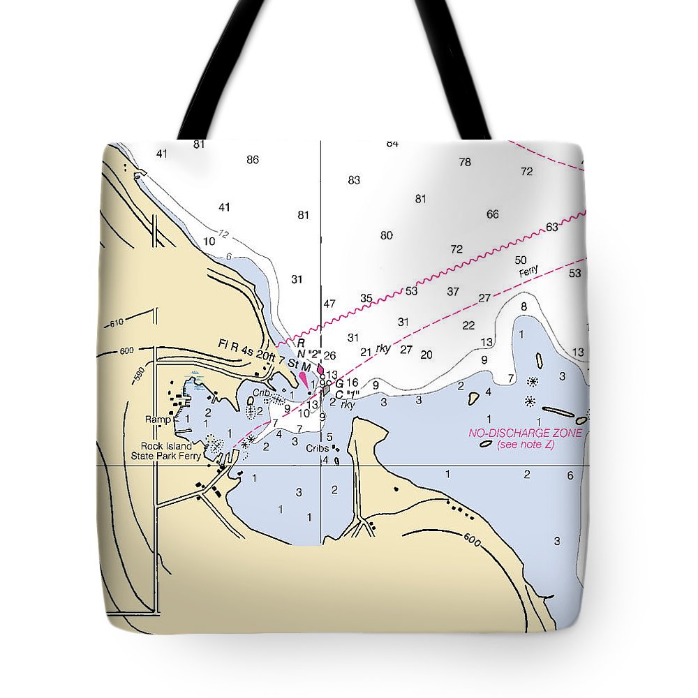 Jackson Harbor-lake Michigan Nautical Chart - Tote Bag