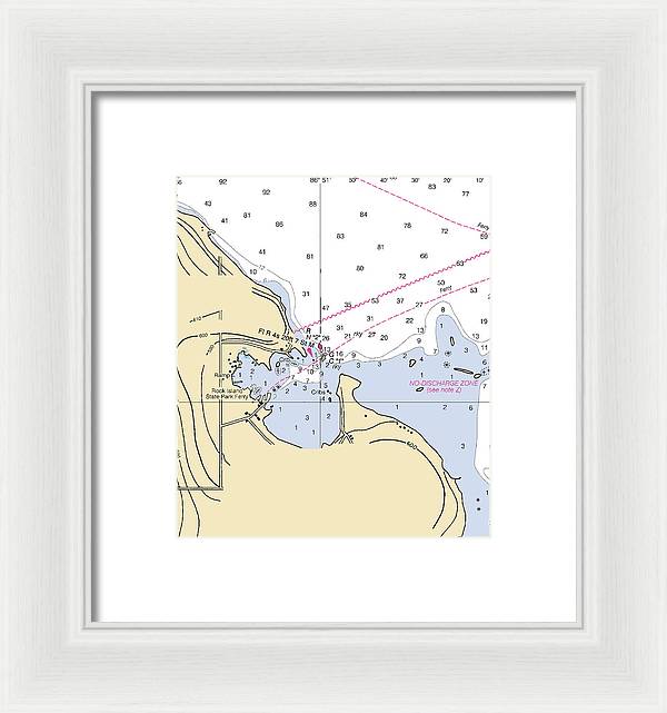 Jackson Harbor-lake Michigan Nautical Chart - Framed Print