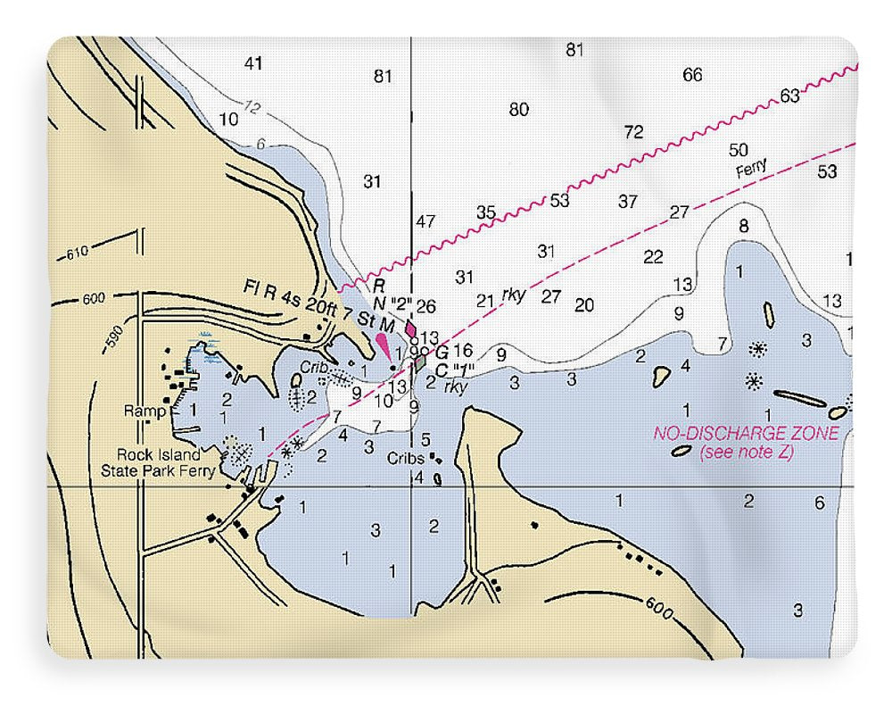 Jackson Harbor-lake Michigan Nautical Chart - Blanket