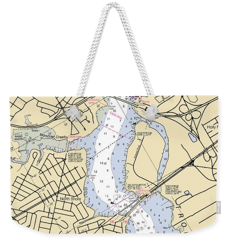 Jacksonville-trout-river -florida Nautical Chart _v6 - Weekender Tote Bag