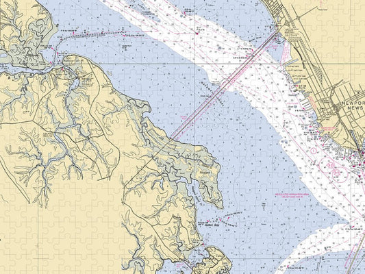 James River Virginia Nautical Chart Puzzle