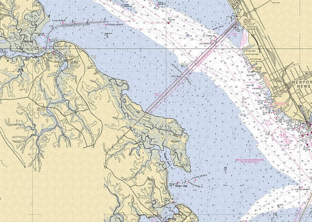 James River-virginia Nautical Chart - Puzzle