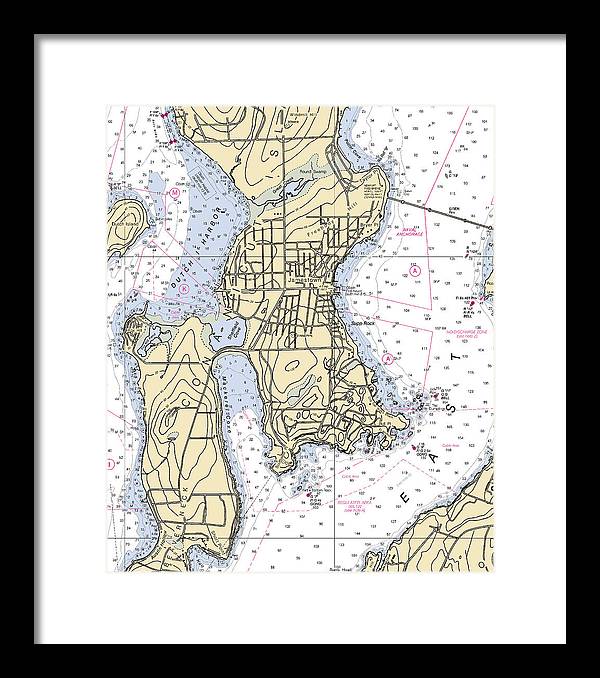 Jamestown -rhode Island Nautical Chart _v2 - Framed Print