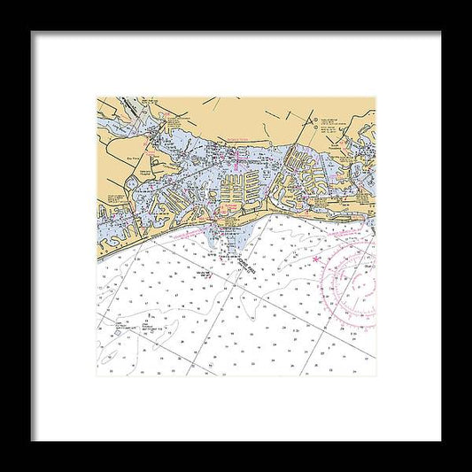 A beuatiful Framed Print of the Johns Pass-Florida Nautical Chart by SeaKoast