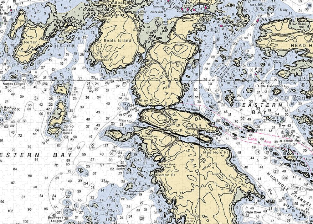 Jonesport-maine Nautical Chart - Puzzle