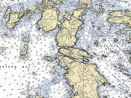 Jonesport Maine Nautical Chart Puzzle