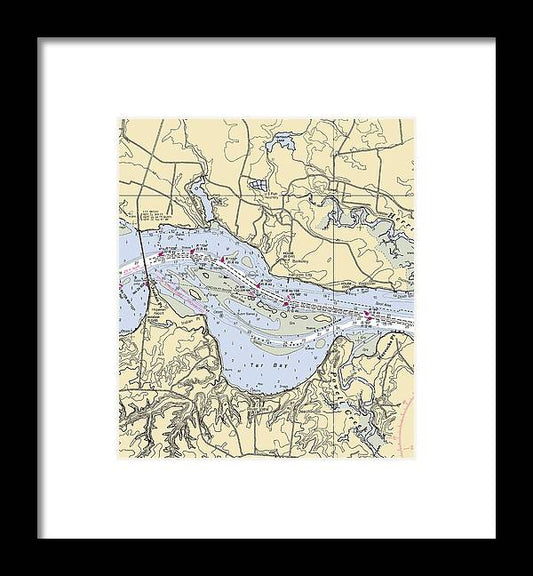 A beuatiful Framed Print of the Jordan Point-Virginia Nautical Chart by SeaKoast