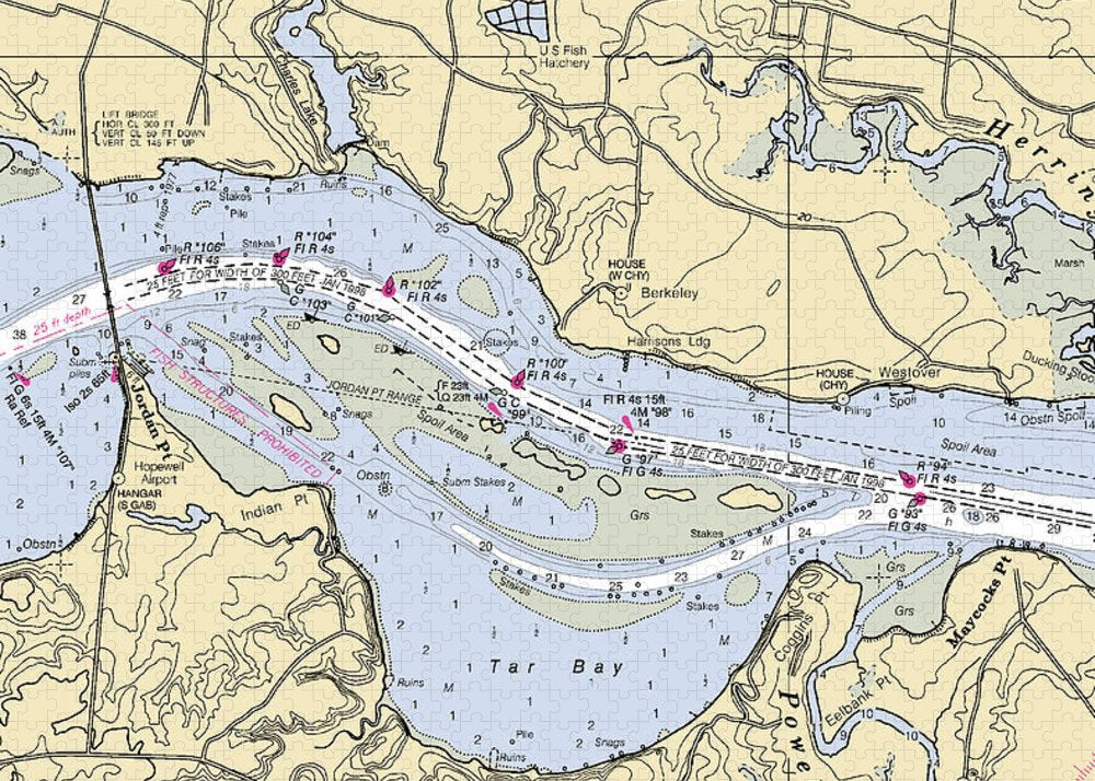 Jordan Point-virginia Nautical Chart - Puzzle