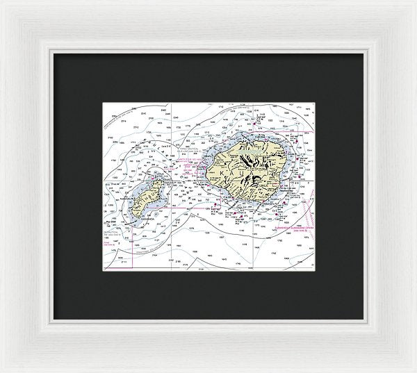 Kauai Hawaii Nautical Chart - Framed Print