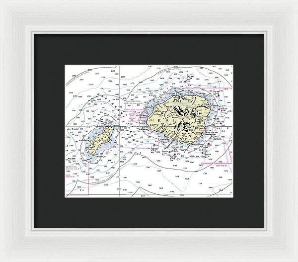 Kauai Hawaii Nautical Chart - Framed Print