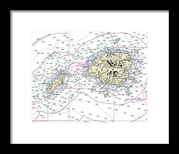 Kauai Hawaii Nautical Chart - Framed Print