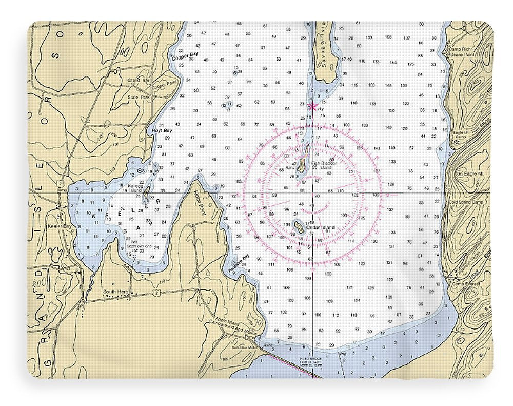 Keller Bay-lake Champlain  Nautical Chart - Blanket