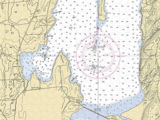 Keller Bay Lake Champlain  Nautical Chart Puzzle